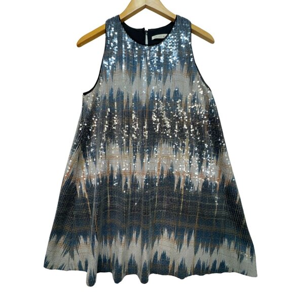 Rachel Rachel Roy Womens Sparkle Sequin Shift Dress Size M Multicolor Sleeveless - Picture 1 of 13